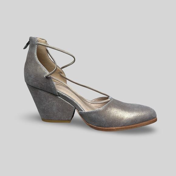 Eileen Fisher Metallic Heels - Picture 2 of 5